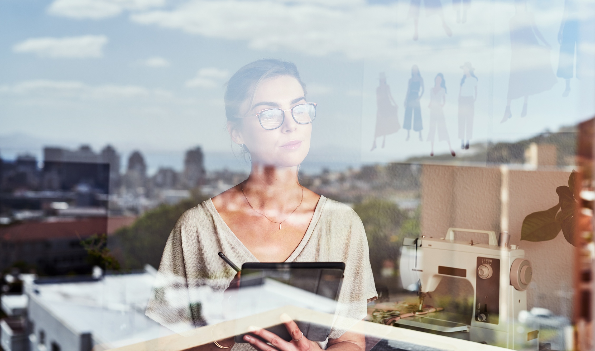 a business owner sitting at their desk, looking disheartened, showing the loss of passion for their work.